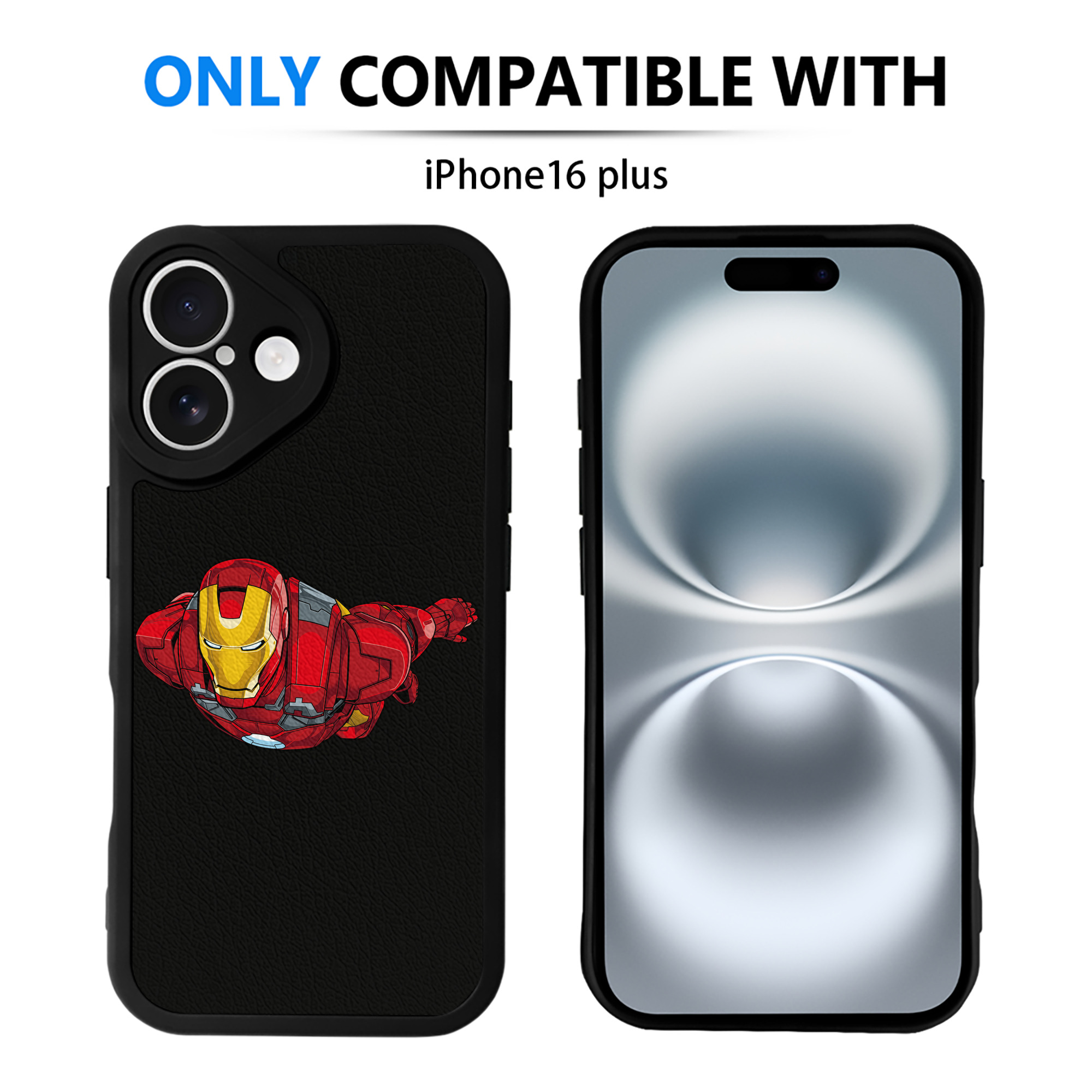 （画像用） アベンジャーズ The Avengers 【iPhone 16シリーズ対応】シリコンスマホケース（レザー調） 材質：シリコン